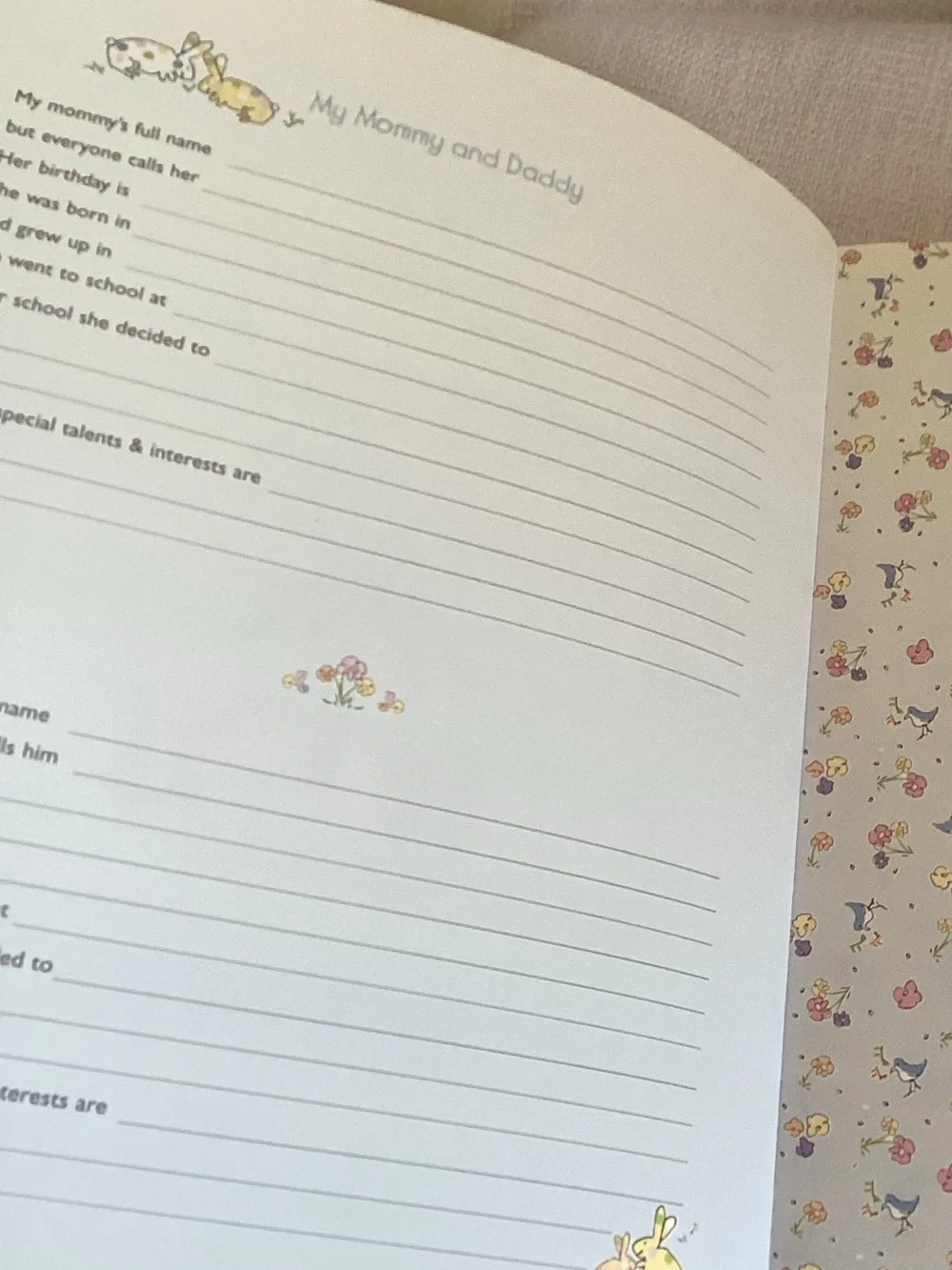 Baby’s first year calendar and milestone hardcover keepsake book